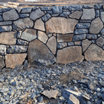 Retaining wall in Wee Jasper basalt