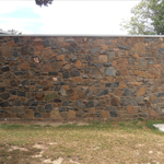 Brindabella Christian College wall in Murrumbateman bluestone